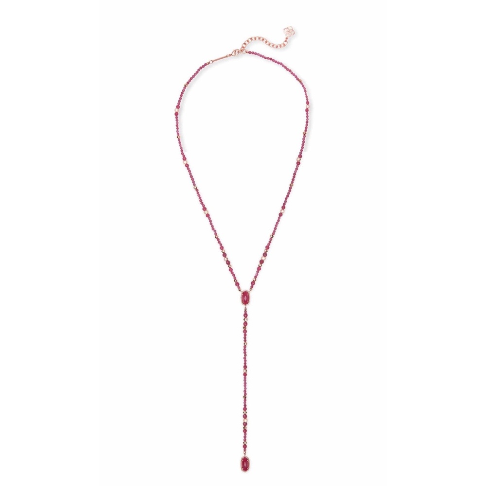 KENDRA SCOTT BETHANY Y-SHAPED NECKLACE in PINK - Picture 2 of 7